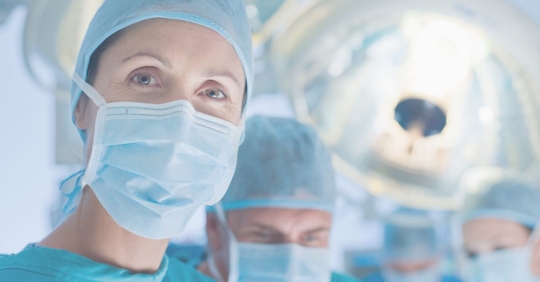 a surgeon in an operating room